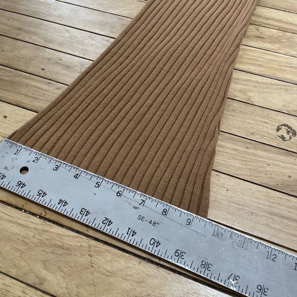 ASOS Design Pants Women 6 Tall Brown Knit Stretch High Rise Flare Ribbed Sweater - Picture 7 of 16